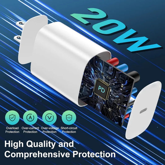 Phone Charger 6Ft Charging Cable and Wall Charger Power Adapter Plug Block Compatible with Iphone 14 Pro Max 13 12 X/8/8 Plus/7/7 Plus/6/6S/6 Plu/5S/Se/Mini/Air/Pro