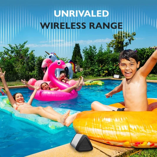 Angle 3 Bluetooth Speaker, 2 Pack Portable Wireless Bluetooth Speaker, 10 Watts, Crystal Clear Stereo Sound, IPX5 Water Resistant Loud Bluetooth Speakers (White-Dual)