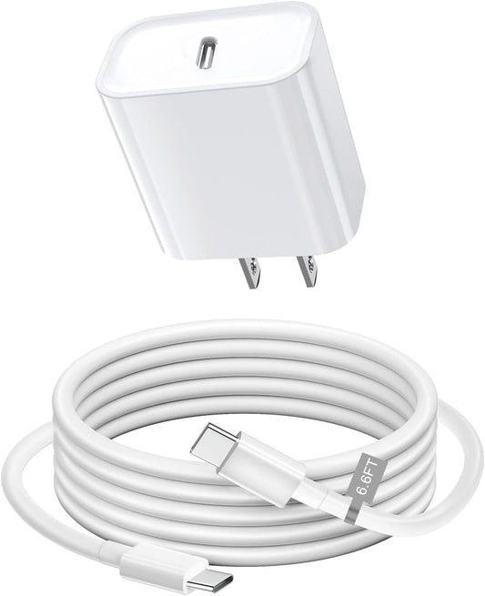 Phone Charger, Cube Phone Charger Travel 2Pack 6FT Lightning Cable Cord Quick Fast Charging Cord USB Wall Chargers Travel Plug Adapter for Phone 16 15 14 13 12 11 X 8 plus XR XS Max 7 SE Ipad, Airpods