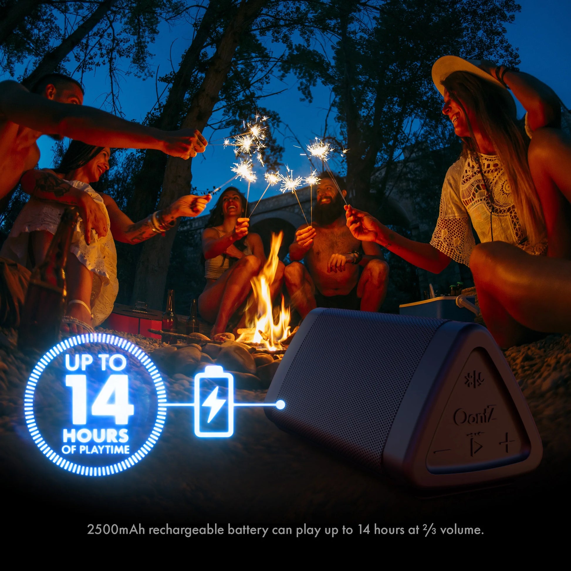 Angle 3 Bluetooth Speaker, up to 100 Ft Wireless Range, Portable Wireless Speaker for Iphone, Android Phones, Louder Volume, Crystal Clear Sound, Rich Bass, Waterproof (Black)
