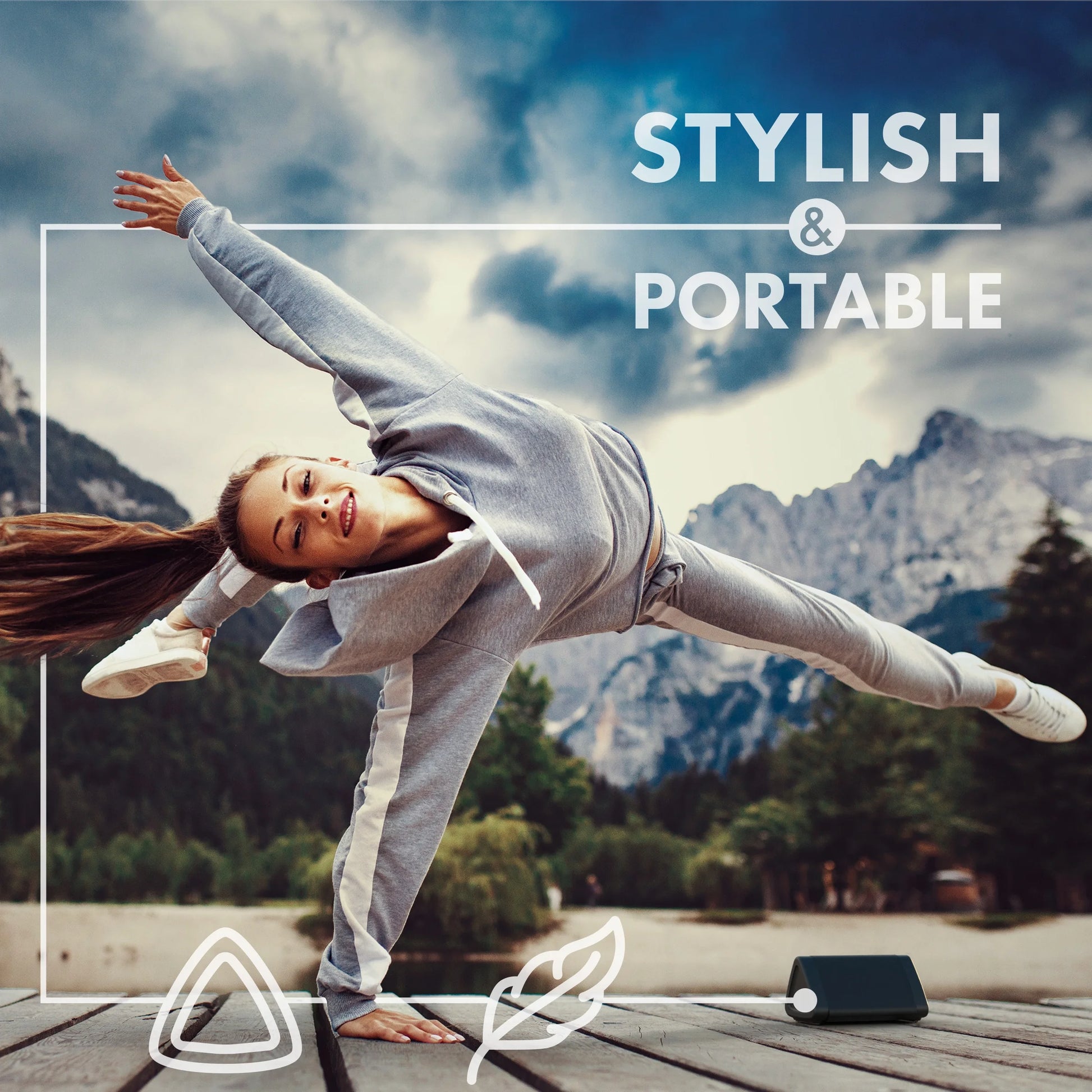 Angle 3 Bluetooth Speaker, up to 100 Ft Wireless Range, Portable Wireless Speaker for Iphone, Android Phones, Louder Volume, Crystal Clear Sound, Rich Bass, Waterproof (Black)