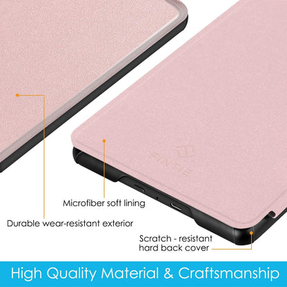 Slimshell Case for 6" Kindle Paperwhite (10Th Generation, 2018 Release) - Premium Lightweight PU Leather Cover with Auto Sleep/Wake for Amazon Kindle Paperwhite E-Reader, Rose Gold