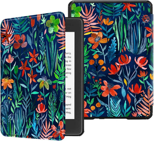 Slimshell Case for 6" Kindle Paperwhite (10Th Generation, 2018 Release) - Premium Lightweight PU Leather Cover with Auto Sleep/Wake for Amazon Kindle Paperwhite E-Reader, Jungle Night