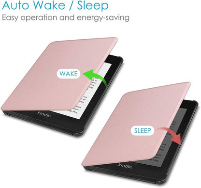 Slimshell Case for 6" Kindle Paperwhite (10Th Generation, 2018 Release) - Premium Lightweight PU Leather Cover with Auto Sleep/Wake for Amazon Kindle Paperwhite E-Reader, Rose Gold