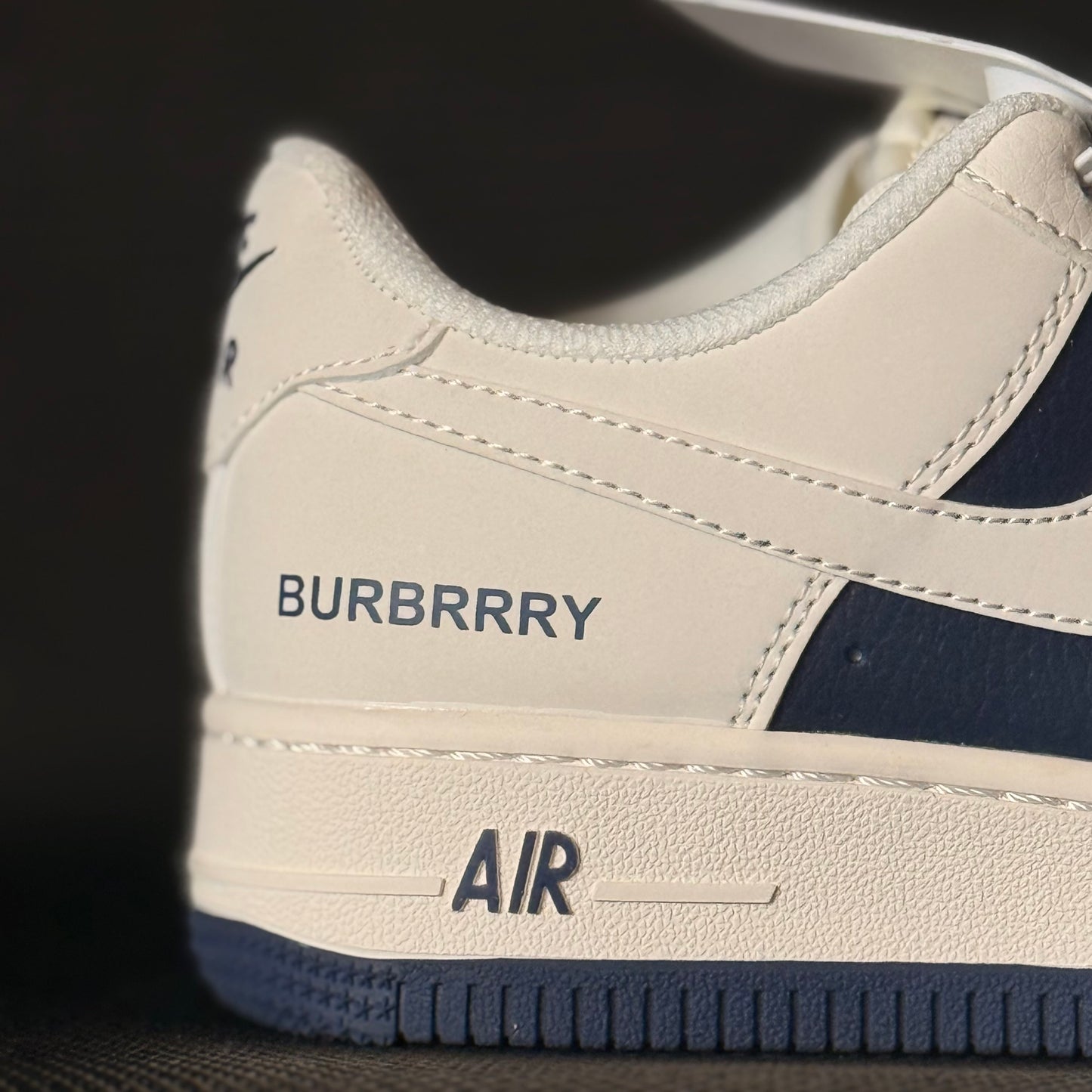 Custom “Burberry Navy & Cream AF1 Style”