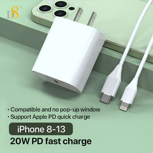 Iphone 14 13 12 Fast Charger, [Apple Mfi Certified] 20W PD USB C Wall Charger W/ 6FT Lightning Cable Compatible Iphone 14/14 Pro/14 Pro Max/14 Plus, Ipad
