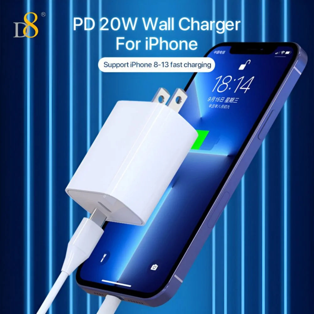 Iphone 14 13 12 Fast Charger, [Apple Mfi Certified] 20W PD USB C Wall Charger W/ 6FT Lightning Cable Compatible Iphone 14/14 Pro/14 Pro Max/14 Plus, Ipad