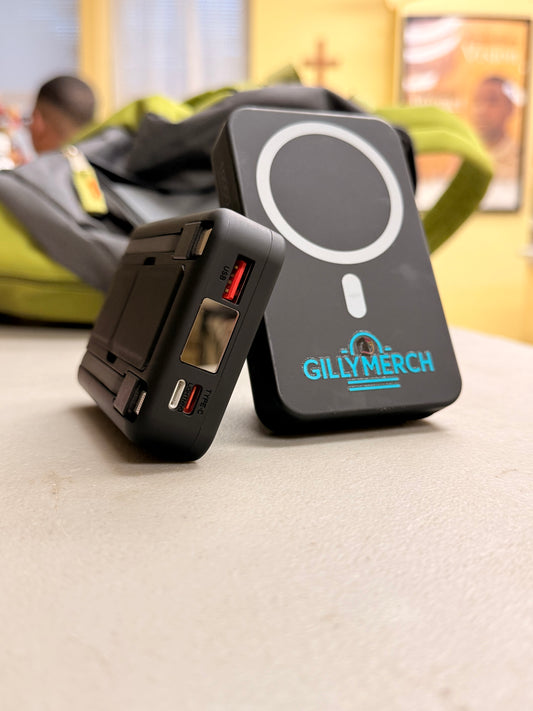 Gillymerch Magnetic Wireless Portable Charger, 10000mAh Power Bank with PD20w Fast Charging, USB C in&Out Battery Pack, Compatible with Mag-Safe for iPhone 17/16/15/14/13/12/11 Series, Samsung, Android, and More