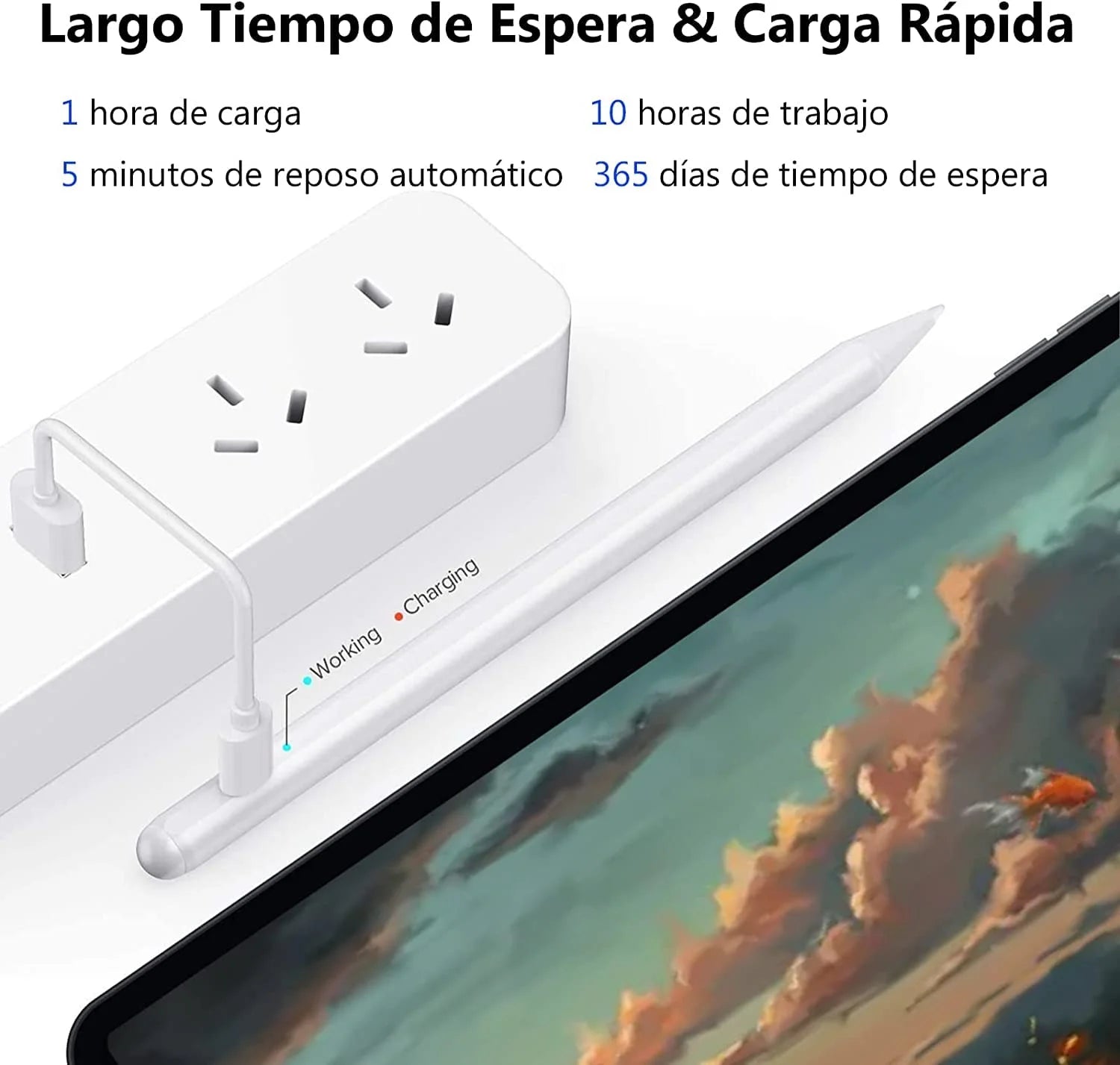 Stylus Pen for Apple Ipad Pencil Tablets, Fast Charging Apple Ipad Pens 10Th&9Th Generation, with Palm Rejection,Tilt Sensitivity, for Ipad Air 3/4/5,Ipad Mini 5/6, Ipad 6/7/8/9/10, Ipad Pro11"/12.9"