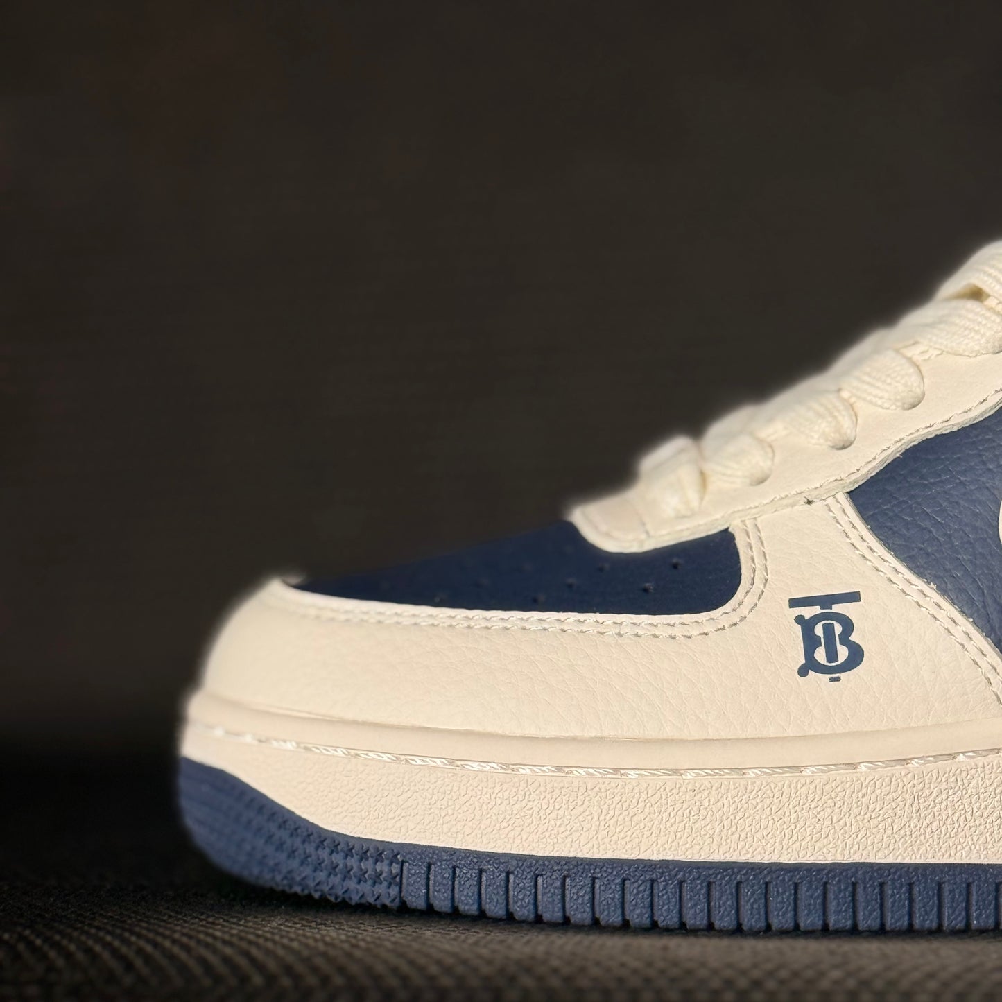 Custom “Burberry Navy & Cream AF1 Style”