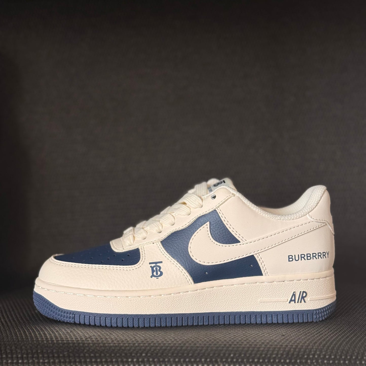 Custom “Burberry Navy & Cream AF1 Style”