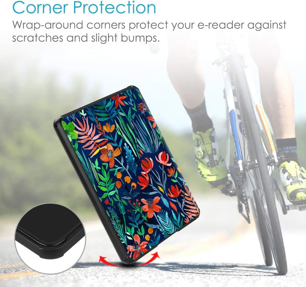 Slimshell Case for 6" Kindle Paperwhite (10Th Generation, 2018 Release) - Premium Lightweight PU Leather Cover with Auto Sleep/Wake for Amazon Kindle Paperwhite E-Reader, Jungle Night