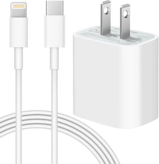 Iphone 14 13 12 Fast Charger, [Apple Mfi Certified] 20W PD USB C Wall Charger W/ 6FT Lightning Cable Compatible Iphone 14/14 Pro/14 Pro Max/14 Plus, Ipad
