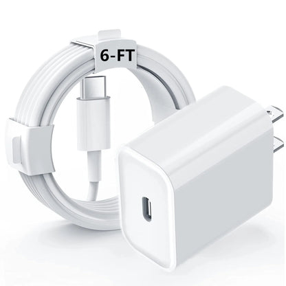 Phone Charger, Cube Phone Charger Travel 2Pack 6FT Lightning Cable Cord Quick Fast Charging Cord USB Wall Chargers Travel Plug Adapter for Phone 16 15 14 13 12 11 X 8 plus XR XS Max 7 SE Ipad, Airpods
